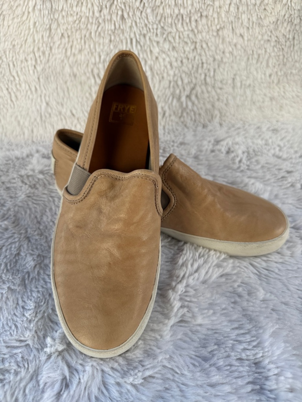Frye Women’s Slip-On Casual Sneakers in Tan